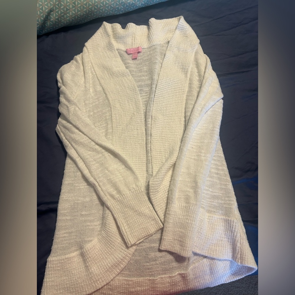 Lilly Pulitzer white cardigan large